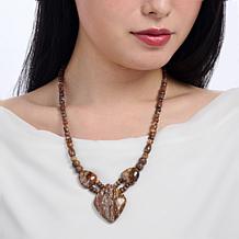 Jay King Shitake Stone Necklace, Sterling Silver