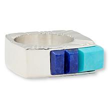 Jay King Sonoran Blue Turquoise & Lapis 3D Inlay Ring