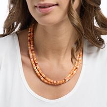 Jay King Sterling Silver 2-Strand Lion's Paw Shell Necklace