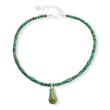 Jay King Sterling Silver Alicia Turquoise Pendant with Beaded Necklace
