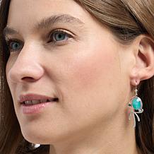 Jay King Sterling Silver Amazonite & Blue Topaz Earrings