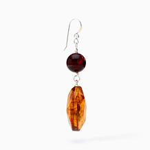 Jay King Sterling Silver Amber Earrings