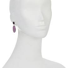 Jay King Sterling Silver Amethyst and Phosphosiderite Drop Earrings