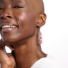 Jay King Sterling Silver Baroque Rose Rhodonite Earrings