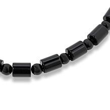 Jay King Sterling Silver Black Obsidian Bead 18" Necklace
