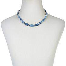 Jay King Sterling Silver Blue Opal Bead Necklace