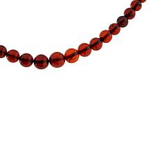 Jay King Sterling Silver Brown Amber Graduated Bead Necklace