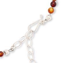 Jay King Sterling Silver Brown Amber Necklace