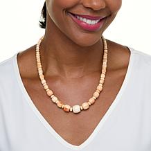 Jay King Sterling Silver Bullmouth Shell Bead 18" Necklace