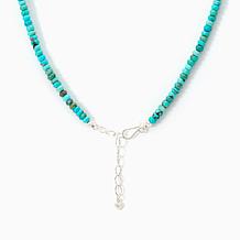 Jay King Sterling Silver Campitos Turquoise Beaded Necklace with Pe...
