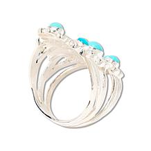Jay King Sterling Silver Campitos Turquoise Flower Ring