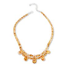 Jay King Sterling Silver Citrine Gemstone 18" Necklace