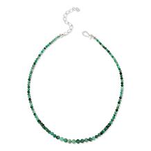 Jay King Sterling Silver Emerald Bead Necklace