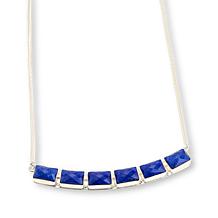 Jay King Sterling Silver Faceted Blue Lapis Chain Necklace