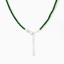 Jay King Sterling Silver Faceted Chrome Diopside Beaded Necklace