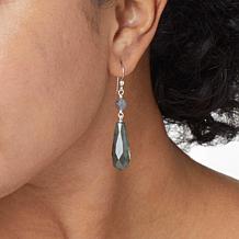 Jay King Sterling Silver Faceted Gray Labradorite Drop Earrings