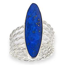 Jay King Sterling Silver Faceted Lapis Wrap Ring