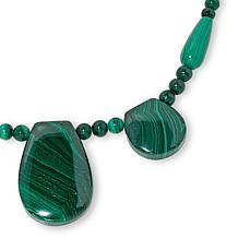 Jay King Sterling Silver Green Malachite 18" Necklace