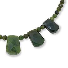 Jay King Sterling Silver Green Nephrite Jade Necklace