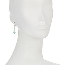 Jay King Sterling Silver Green Opal Bead Drop Earrings