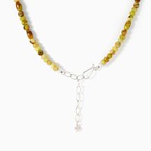 Jay King Sterling Silver Green Opal Necklace