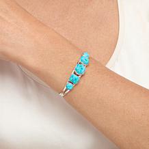Jay King Sterling Silver Heavenly Well Lake Turquoise Cuff Bracelet