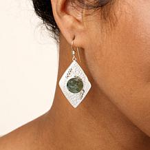 Jay King Sterling Silver Iceberg Green Labradorite Drop Earrings