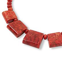 Jay King Sterling Silver Indonesian Branch Coral Bead Necklace