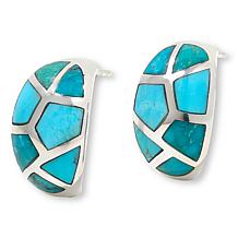 Jay King Sterling Silver Kingman Turquoise Inlay Earrings