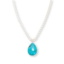 Jay King Sterling Silver Kingman Turquoise Pendant with 18" Chain