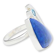 Jay King Sterling Silver Lapis and Blue Topaz Ring