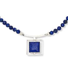 Jay King Sterling Silver Lapis and Micro Opal Reversible 18" Necklace
