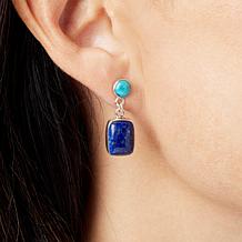 Jay King Sterling Silver Lapis and Turquoise Earrings