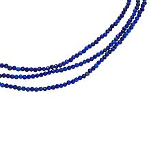 Jay King Sterling Silver Lapis Bead 3-Strand Necklace