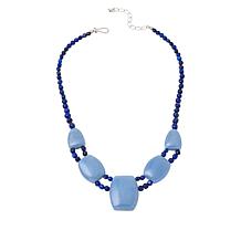 Jay King Sterling Silver Laps/Anhydrite Reversible Necklace