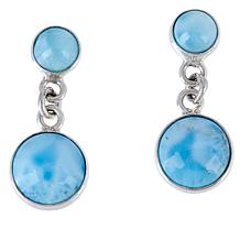 Jay King Sterling Silver Larimar Drop Earrings