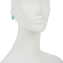 Jay King Sterling Silver Larimar Oval Earrings