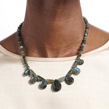 Jay King Sterling Silver Madagascar Labradorite Necklace