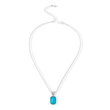 Jay King Sterling Silver Maidenhair Turquoise Pendant with Chain