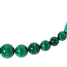 Jay King Sterling Silver Malachite Bead Necklace