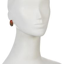 Jay King Sterling Silver Multi-Color Red Cinnabar Stone Earrings
