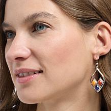 Jay King Sterling Silver Multi-Color Spiny Earrings