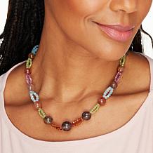 Jay King Sterling Silver Multicolor Multigemstone 18" Necklace