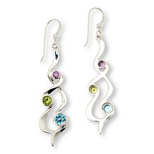 Jay King Sterling Silver Multicolor Multigemstone Drop Earrings