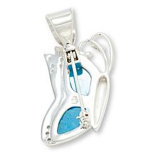Jay King Sterling Silver Neon Apatite Butterfly Pin/Pendant