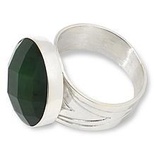 Jay King Sterling Silver Nephrite Jade Round Ring