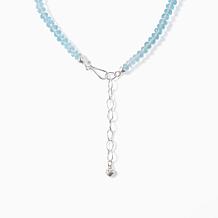 Jay King Sterling Silver Nigerian Blue Topaz Beaded Necklace