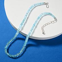 Jay King Sterling Silver Nigerian Blue Topaz Beaded Necklace
