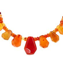 Jay King Sterling Silver Orange Chalcedony 18" Necklace
