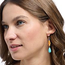 Jay King Sterling Silver Orange Spiny & Azure Peaks Earrings